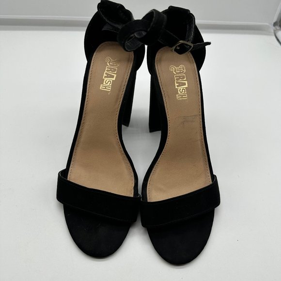 Drash Shoes - EO Womens Drash Black Chunky Heels Shoes 7.5 7 1/2